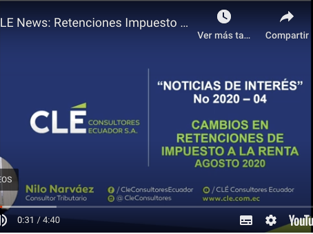 Retenciones de Impuesto a la Renta 2020
